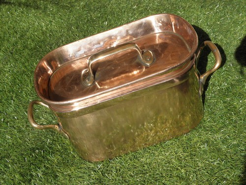 Antique copper bowl kettle pot - copper,