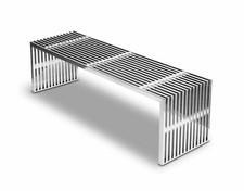 Edelstahlbank Panchina Acciaio Inox Con Vetro Acrilico Distanzstücken Qualità