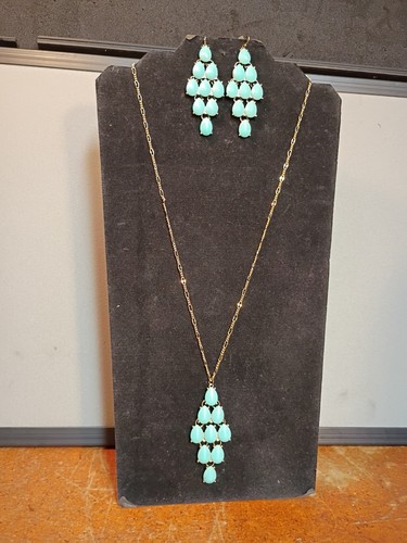 Set collana blu acqua