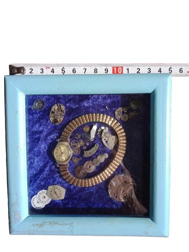 Quadro scultura con orologio - con,