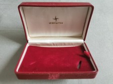 Zenith Vintage watch box red leather diver watch logo used condition