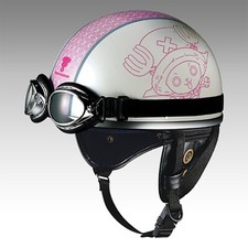 Casco Moto OGK ONE PIECE Tony CHOPPER MAN Bianco PF-4 Occhiali Limited Nuovo