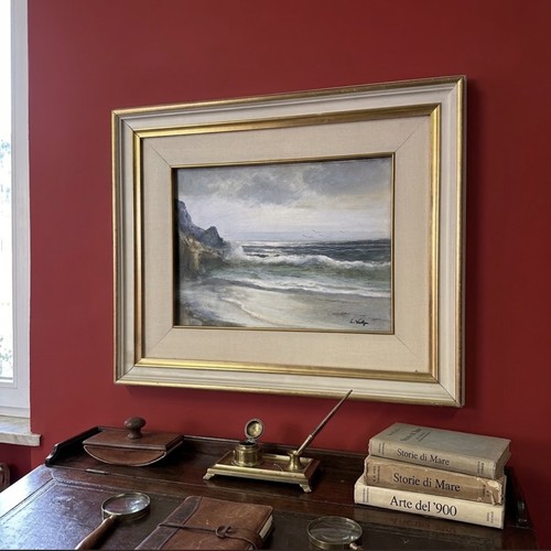 Quadro stile antico mareggiata