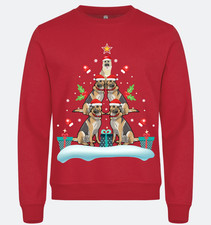 Felpa Natale Unisex – Albero di Natale con Cani – Idea Regalo Amanti Animali