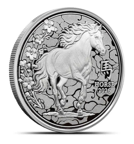 Moneta cavallo lunare - , argento