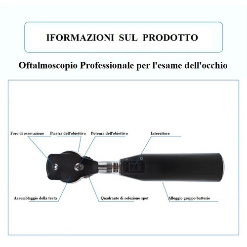 Oftalmoscopio batteria - oftalmoscopio,