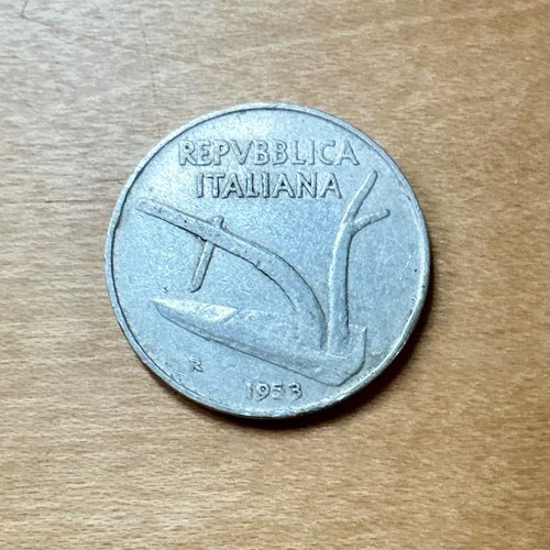 Italy 1953 lire coin - , 10