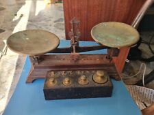 ANTICA BILANCIA PARAVIA PER USO DIDATTICO SCUOLA VINTAGE CON SET  PESI 
