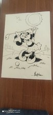 ORIGINAL ART illustrazione gigante DISNEY MINNIE golfista firmata Lara Molinari 