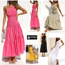 Vestito Midi Donna Mono Spalla a Balze Woman Midi Dress 110490