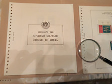 SMOM S.M.O.M. COLLEZIONE  1966 AL 1979 1980 1981 SU FOGLI MARINI FRANCOBOLLI