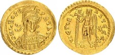 Solidus oro romano leone - solidus, d'oro