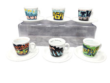Richard Ginori [Murales (Murales)] Collezione Illy Espresso Set 6 tazze e piattini.