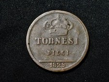 Italia-Napoli- 10 Tornesi 1825
