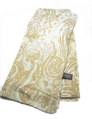 Sciarpa bianca paisley beige