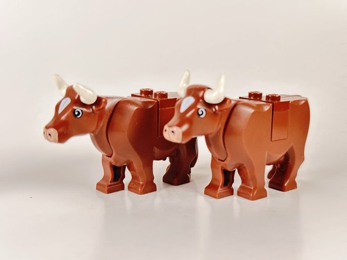 Lego mucca marrone rossastra - lego,