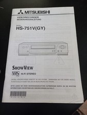 ISTRUZIONI / MANUALE MITSUBISHI HS-751V(GY) VIDEORECORDER