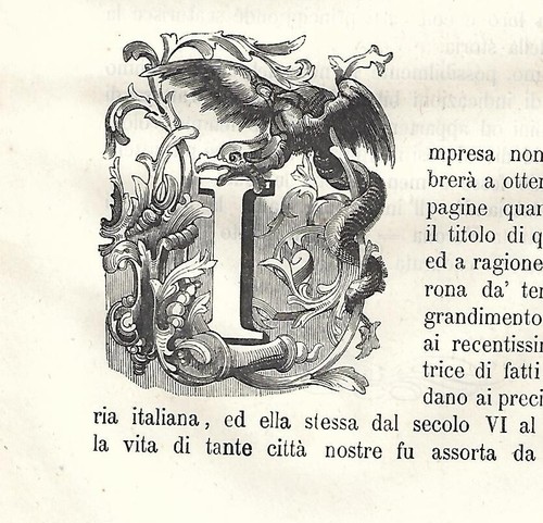 Stampa antica capolettera - antica, l