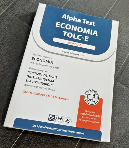 Alpha test economia tolc - alpha, tolc-e