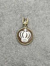 14mm Round Sardonic Cameo 18kt