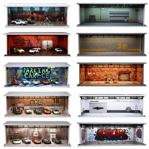 Diorama garage modello - 1/64,