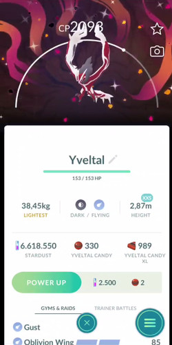 Shiny yveltal xxs go tour - yveltal,