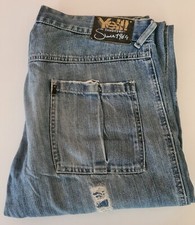 Yell! industry jeans uomo usato W31 tg 44/46 blu denim strappati Bellissimi 