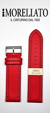 Cinturino MORELLATO Originale Lorica rosso 24 mm acciaio inox cucito tipo Locman