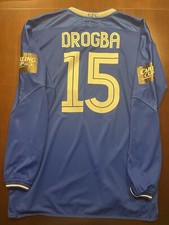 Drogba Chelsea Match Worn Issued Vintage Cup England Maglia Preparata Rare