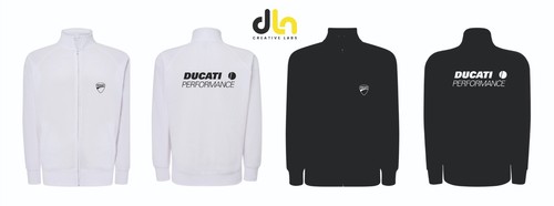 Felpa zip tributo ducati nera - ,