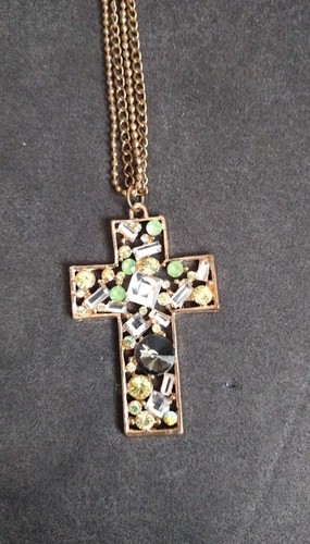 Collana croce lunghissima oro