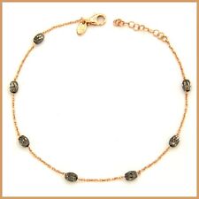 Bracciale in ORO Rosa 18 kt 750 Braccialetto Diamantato a Palline da per Donna