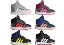 Scarpe per bambina bambino Adidas HOOPS MID sneakers alte comode scuola strappo