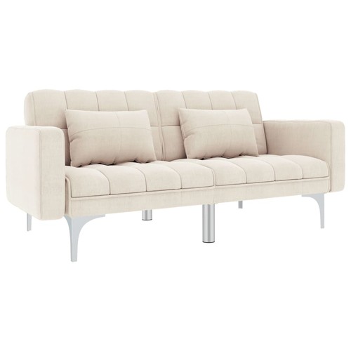 Divano letto crema tessuto - divano,