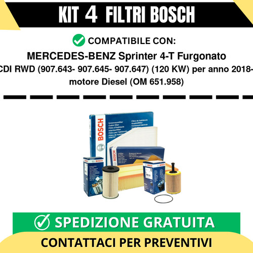 Kit bosch filtri tagliando - kit,