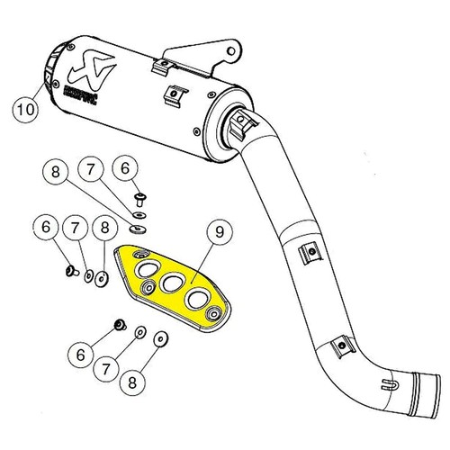 Scudo termico akrapovic - ss, exh