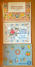 RICAMO PUNTO CROCE - Lotto 3 riviste da collezione  Biblioteca DMC / Rakam