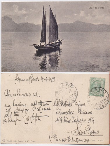 Cartolina lago di garda - lago,
