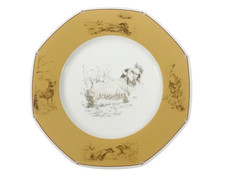 Hermes Chasse Chiens Courants Giallo Sealyham Terrier Piatto per Cani 25 cm