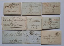 LIVORNO Storia Postale lotto 9 lettere prefilateliche 1832 1833 1836  Ruosina