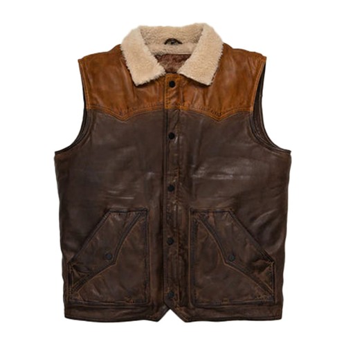 Gilet pelle uomo vintage - in,