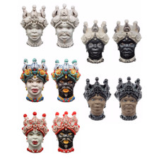 TESTE DI MORO H42 CERAMICA VERUS CALTAGIRONE VARI COLORI