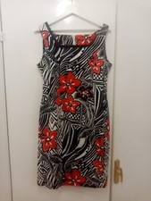 Abito Tubino  Taglia 48 Cotone Elasticizzato Floreale