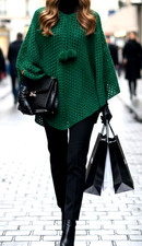 Poncho donna all'uncinetto di