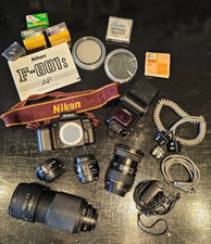 macchina fotografica Nikon af f-801s af-l + obbiettivi + borsa + accessori