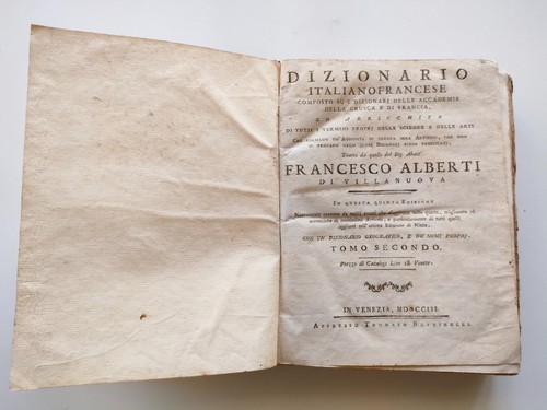 Venezia 1803 dizionario - 1803,