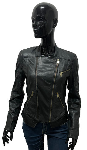 Giacca pelle donna nera - donna,