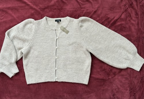 Cardigan crew beige sbuffo - beige,