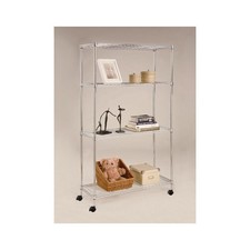 kit Scaffale carrello america acciaio 4 piani 35x90x170h