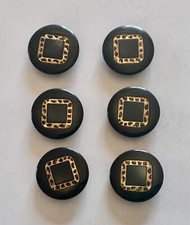 Bottoni  X6  Grandi  3,3 Cm   In Resina   x 5 - Vintage Anni 80